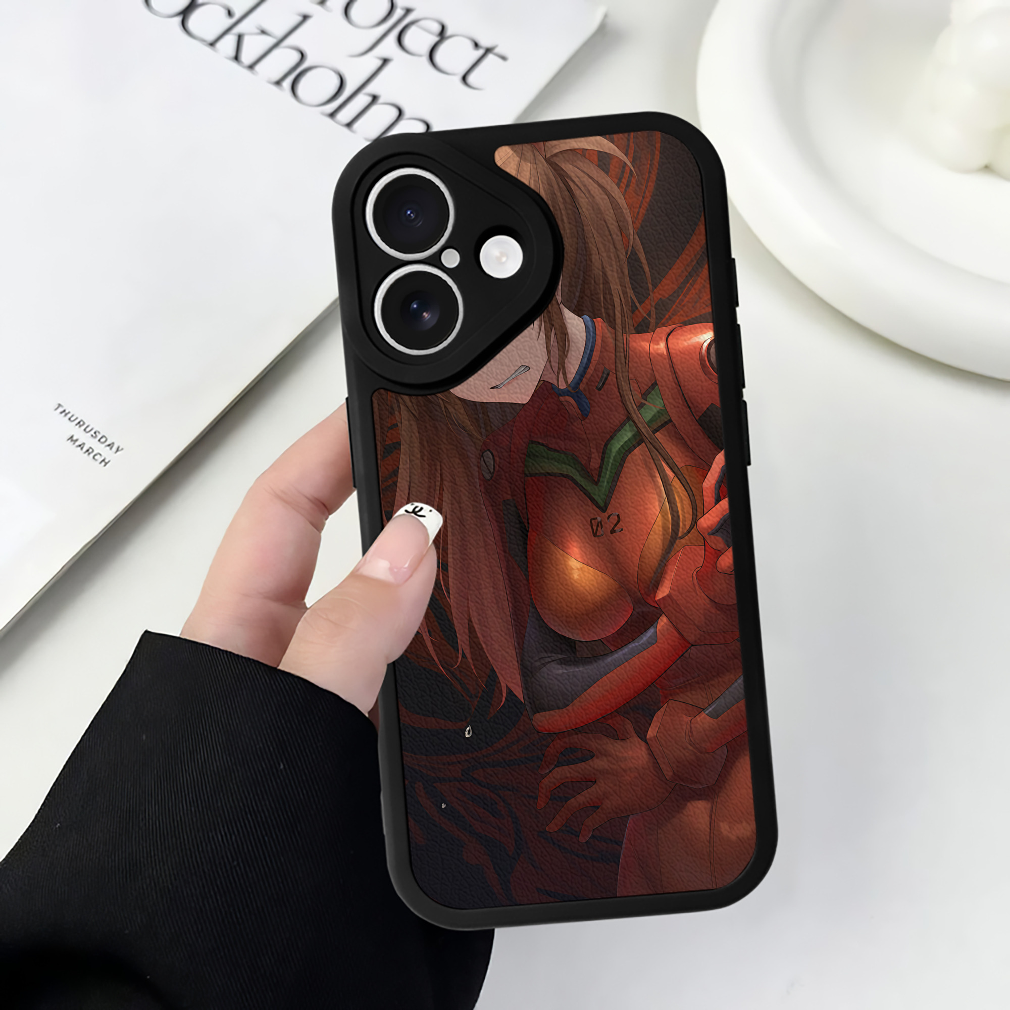 （画像用） EVA 新世紀エヴァンゲリオン 【iPhone 16シリーズ対応】シリコンスマホケース（レザー調） 材質：シリコン